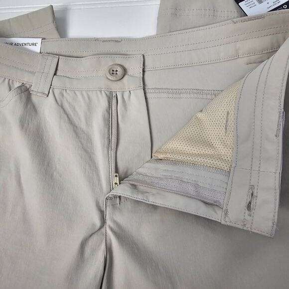 Eddie Bauer Women's Khaki Mid Rise Tech Stretch Capri Pants Size 4 NWT - Picture 6 of 16